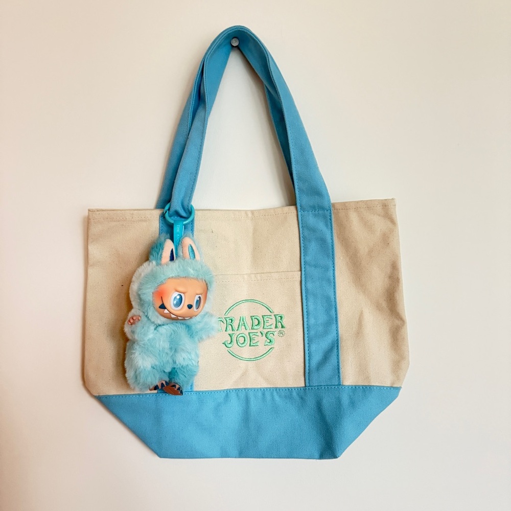 Labubu x Trader Joes - BIE Hope  and Pastel Blue TJs Mini Tote